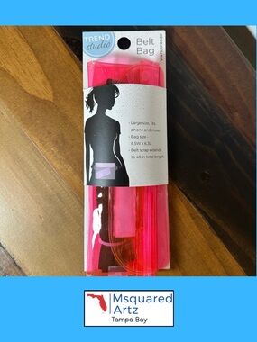 Trend Studio Waterproof Belt Bag Pink Phone Pouch Waist Pack Adjustable Strap